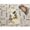 Disney újszülöttre való 50- 56  cm Mickey-Donald mintás pamut fiú kantáros rövidnadrág - új, csak lecímkézve