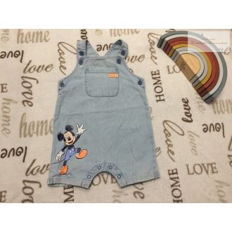   Disney at Primark 9-12 hó 74-80 cm Mickey mintás vékonyabb farmer fiú kantáros nadrág-újszerű,hibátlan