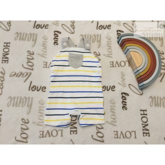   Mothercare 0-3 hó 6,5 kg  színes csíkos vékony pamut fiú kantáros rövidnadrág- újszerű,hibátlan