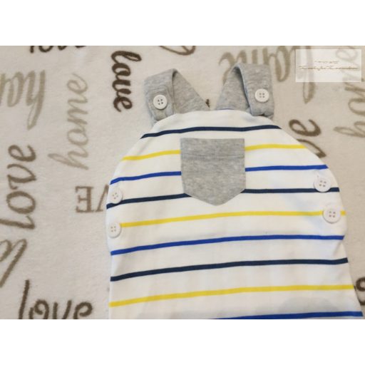 Mothercare 0-3 hó 6,5 kg  színes csíkos vékony pamut fiú kantáros rövidnadrág- újszerű,hibátlan