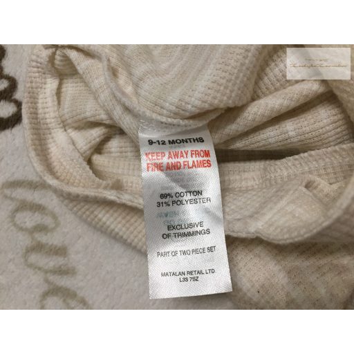 Matalan 9 -12 hó 74 -80 cm  nézs pamut fiú kantáros rövidnadrág újszerű,hibátlan