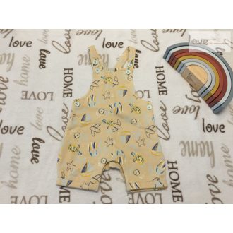   Mothercare 3-6 hó 62-68 cm tengeri állat mintás vékony pamut fiú kantáros rövidnadrág/ napozó- új, szettet bontottam