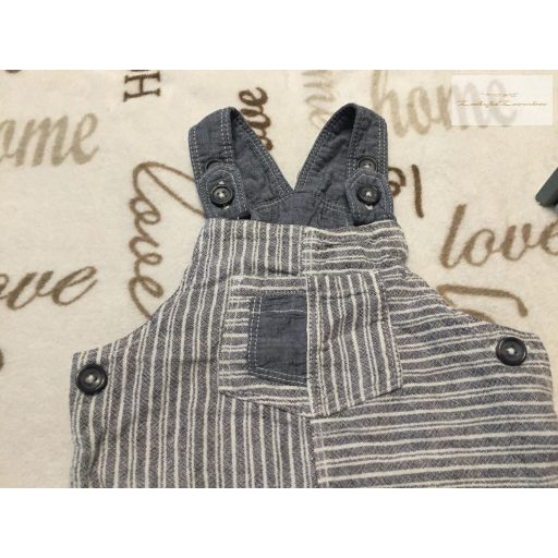 George 12  - 18 hó 86 cm  kék . - fehér csíkos puha vékony  lenvászon  fiú kantáros rövidnadrág  - újszerű,hibátlan