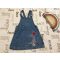 Mothercare 2- 3 év 92-98 cm  kisegér-virág mintás puha pamutos farmer  lány kantáros szoknya- újszerű,hibátlan
