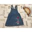 Mothercare 2- 3 év 92-98 cm  kisegér-virág mintás puha pamutos farmer  lány kantáros szoknya- újszerű,hibátlan