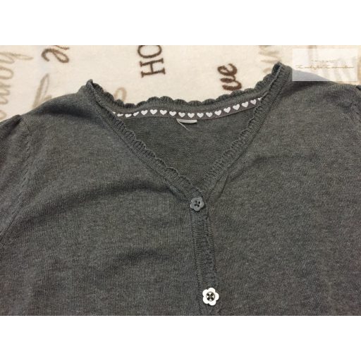 TU 11 év 146 cm szürke, vékony kötött lány kardigán újszerű,hibátlan