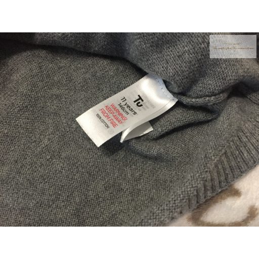 TU 11 év 146 cm szürke, vékony kötött lány kardigán újszerű,hibátlan