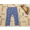 George 12  - 18 hó 86 cm világoskék, fehér pillangó mintás pamut lány legging - újszerű,hibátlan