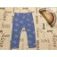 George 12  - 18 hó 86 cm világoskék, fehér pillangó mintás pamut lány legging - újszerű,hibátlan