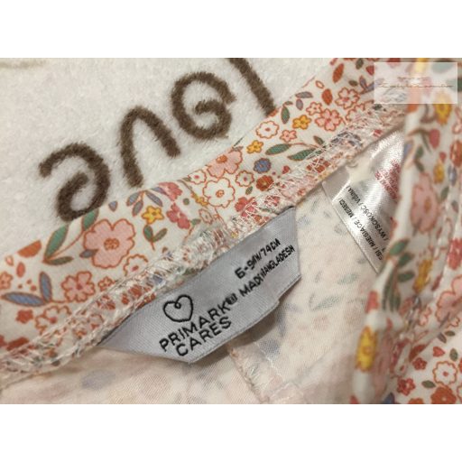 Primark 6-9 hó 74 cm apró virágmintás pamut lány  legging- újszerű,hibátlan