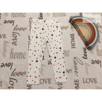   Primark 12- 18 hó 80 -86 cm fehér, Minnie mintás  pamut lány legging - újszerű,hibátlan
