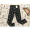 George 9-10 év 135 -140 cm fekete-fehér mintás pamut lány legging- új, címkés