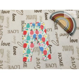   Nutmeg 3-6 hó 62-68  cm színes léggömb-cica-kutya mintás pamut lány legging újszerű,hibátlan