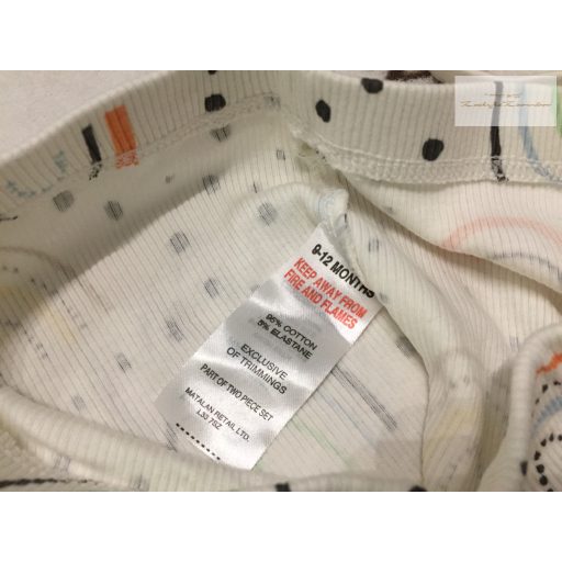 Matalan 9 -12 hó 74 -80 cm  színes szivárvány mintás pamut lány legging- újszerű,hibátlan