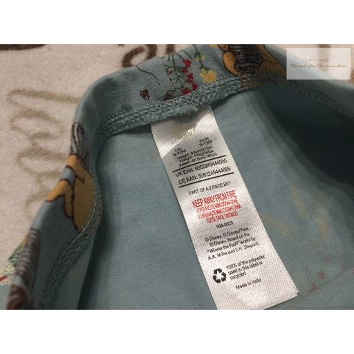 Disney 9-12 hó 80 cm 11 kg világoskék, Micimackó mintás pamut legging - újszerű,hibátlan