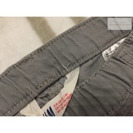 H§M 7-8 év 128 cm szürke, térdein nyuszi fej mintás vékony farmer anyagú lány legging/ jegging- újszerű,hibátlan