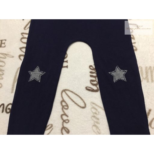 Fred§Flo 2-3 év 98 cm kék, térdein csillag mintás pamut fiú legging -újszerű,hibátlan