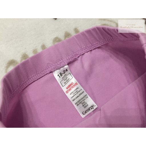 George 18  - 24 hó  86 - 92 cm  halvány lilás pamut lány legging- újszerű,hibátlan