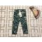 H§M 12 - 18 hó 86 cm  zöld, virágmintás pamut lány legging -  új, címkés