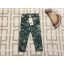 H§M 12 - 18 hó 86 cm  zöld, virágmintás pamut lány legging -  új, címkés
