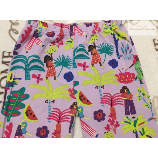 TU 4-5 év 104-110 cm lila, színes mintás pamut lány rövid legging újszerű,hibátlan