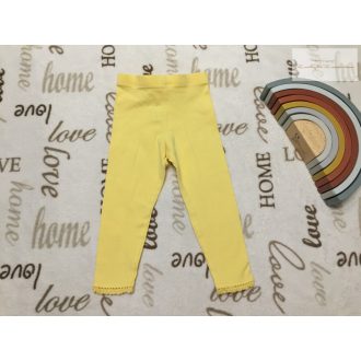   Fred§Flo 12 - 18  hó 86 cm  sárga, szárán pici madeirás pamut lány legging- újszerű,hibátlan
