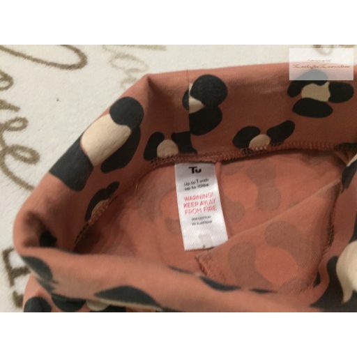 TU up to 1 month 56 cm rózsaszín , leopárd mintás vékony pamut lány legging - újszerű, hibátlan