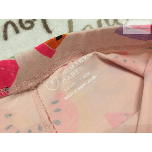 Primark 5-6 év 110-116 cm rózsaszín, dinnye mintás pamut lány rövid legging/ biciklis nadrág- - újszerű,hibátlan