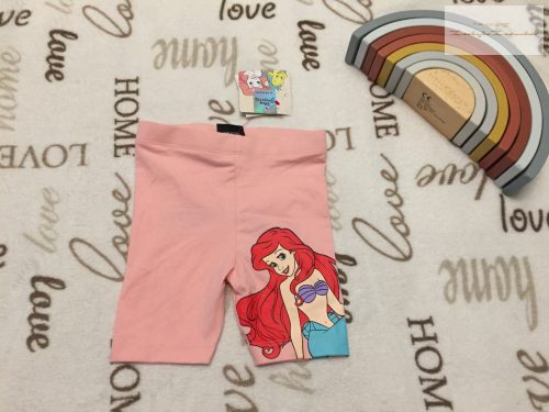 Disney at Primark 18  - 24 hó 86 - 92 cm rózsaszín, hercegnő mintás pamut lány rövid legging - új, címkés