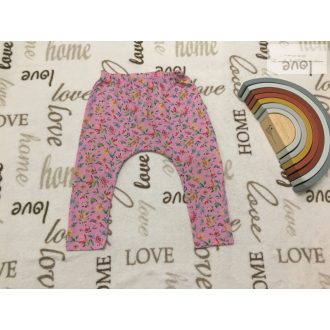  Next 9 - 12 hó 80 cm  rózsaszín, színes virágmintás pamut lány legging- újszerű,hibátlan
