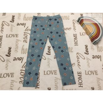   TU 5-6 év 110-116 cm színes virágmintás pamut lány legging -új, szettet bontottam