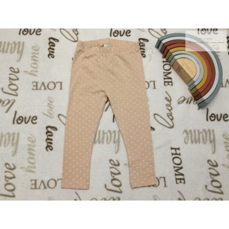  Disney 18- 24 hó 92 cm bézs, rózsaszín pöttyös pamut lány legging  újszerű,hibátlan