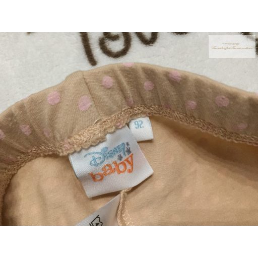 Disney 18- 24 hó 92 cm bézs, rózsaszín pöttyös pamut lány legging  újszerű,hibátlan