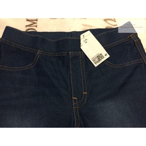 H§M 12-13 év 158 cm sötétkék  vékony farmer lány jeggings - új, címkés