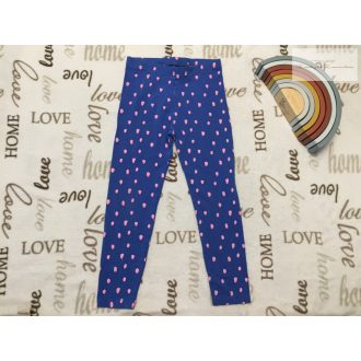   George 6-7 év 116-122 cm  kék, rózsaszín mintás pamut lány legging -  újszerű, hibátlan