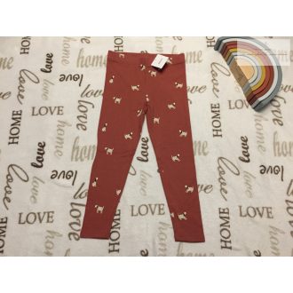   Next 4-5 év 110 cm  barna, dalmata kutya mintás pamut lány legging- új, címkés