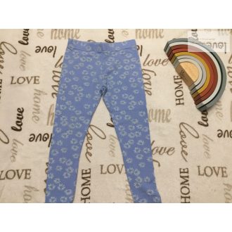   Next 6 év 116 cm kék, virágmintás pamut lány legging -újszerű,hibátlan