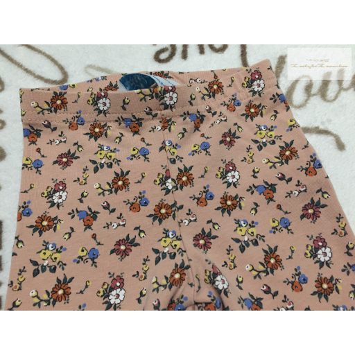Primark 3-6 hó 62-68 cm színes virágmintás  pamut lány legging - új, szettet bontottam