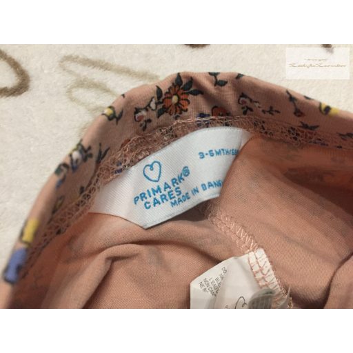 Primark 3-6 hó 62-68 cm színes virágmintás  pamut lány legging - új, szettet bontottam