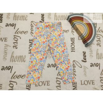   Nutmeg 18 - 24 hó 86-92  cm színes virágmintás pamut lány legging- új, szettet bontottam