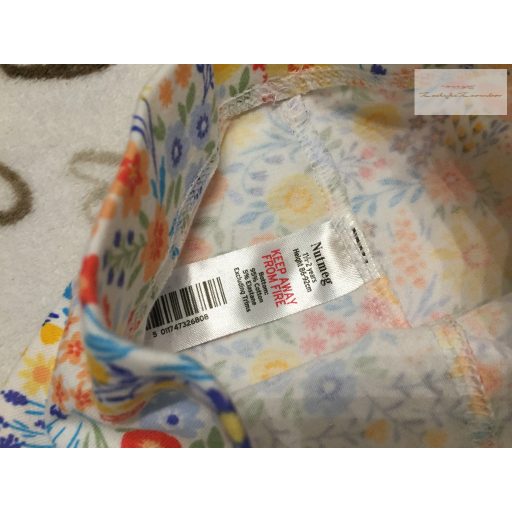 Nutmeg 18 - 24 hó 86-92  cm színes virágmintás pamut lány legging- új, szettet bontottam