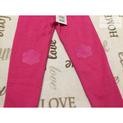 Next 3-4 év 104 cm pink, térdén rátétes- mintás, polár béléses  lány legging-új, címkés