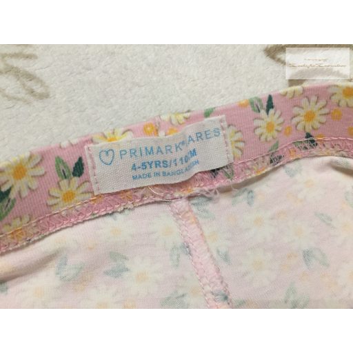 Primark 4-5 év 104-110 cm rózsaszín, virágmintás  lány rövid legging/ biciklis nadrág- újszerű,hibátlan 
