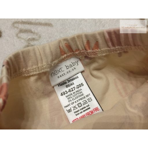 Next up to 3 month 6 kg bézs, színes nyuszi mintás pamut lány legging újszerű,hibátlan