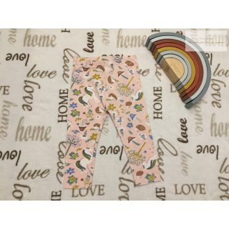   Mothercare 12 -18 hó 80-86 cm rózsaszín, unikornis-süni-gomba mintás pamut lány legging - újszerű,hibátlan