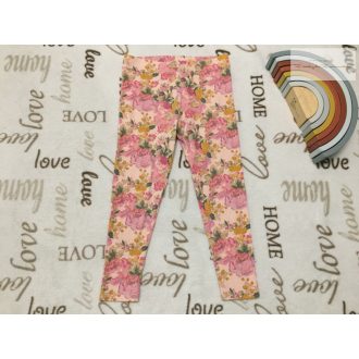   Next 4-5 év 110  cm rózsaszín,  színes virágmintás  pamut lány legging- újszerű,hibátlan