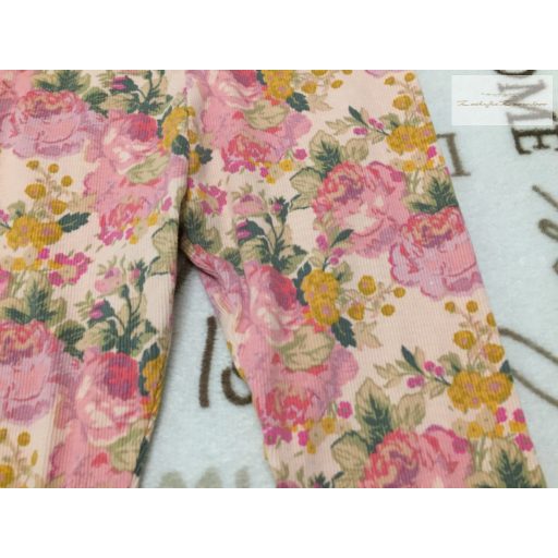 Next 4-5 év 110  cm rózsaszín,  színes virágmintás  pamut lány legging- újszerű,hibátlan