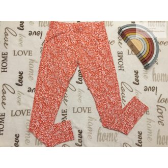   Next 12 év 152 cm piros, fehér virágmintás pamut lány legging - új,, csak lecímkézve, átnőtte