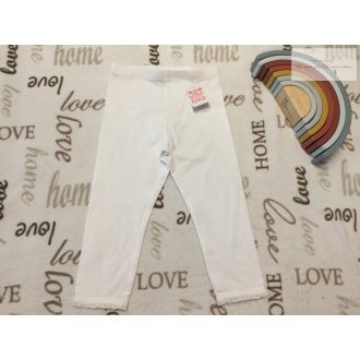   MAtalan 6 év 116 cm fehér, szárán pici csipkés pamut lány cropped legging  új, címkés