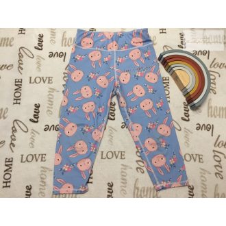   XS méretű világoskék, nyuszi mintás lány sport legging - kb 12-13 év- újszerű,hibátlan
